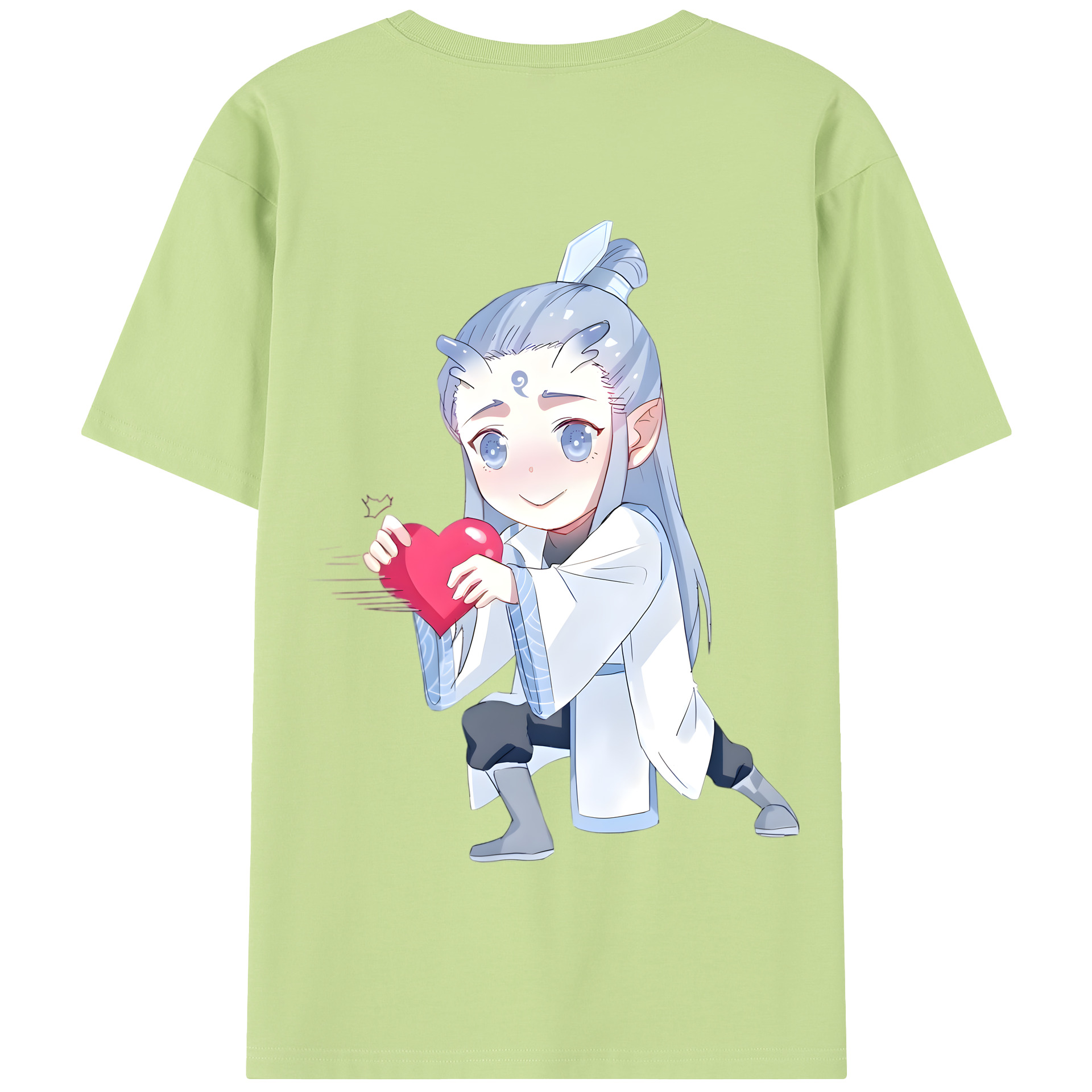 （画像用） Ne Zha 2 ナタ 魔童の大暴れ 綿100％半袖Tシャツ（背面プリント）
